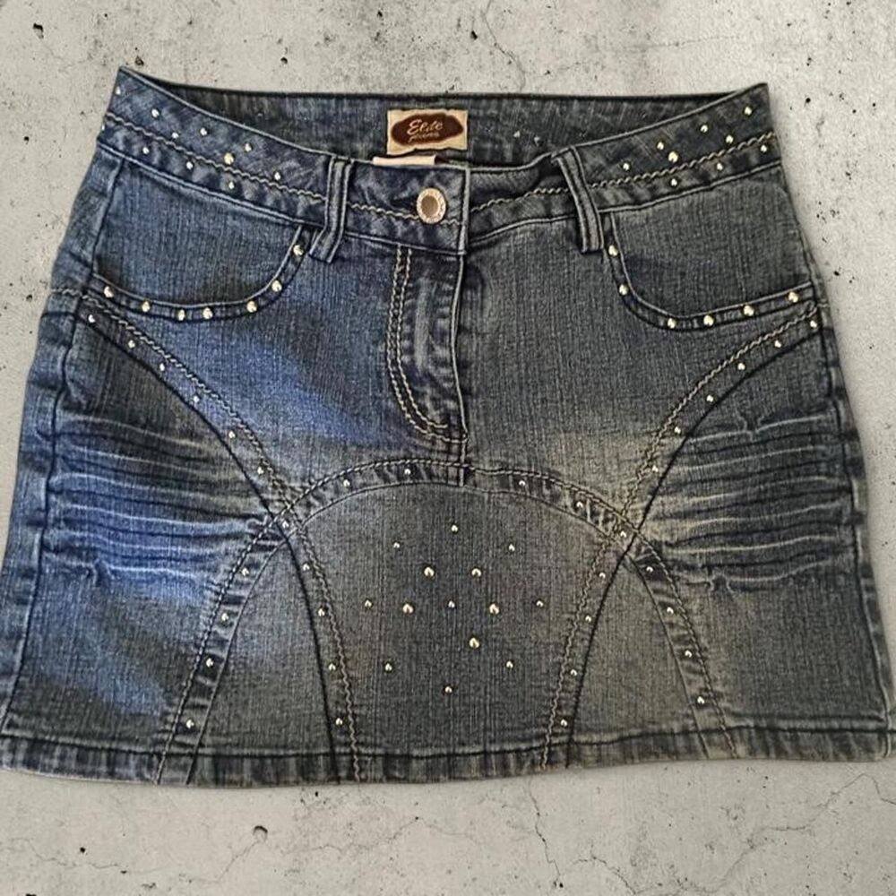 Elite Jeans Y2K Denim Mini Skirt